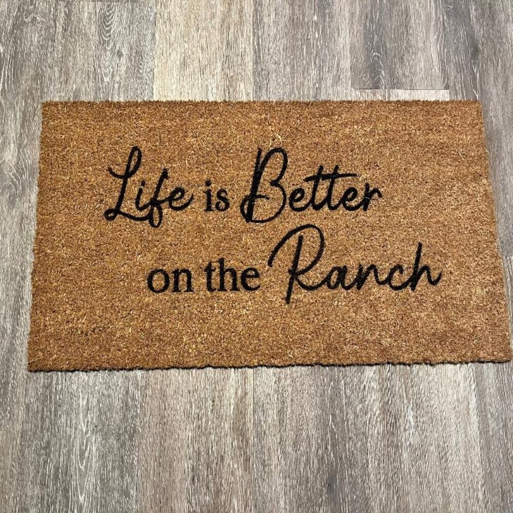 Life is Better on the Ranch decorative coir doormat